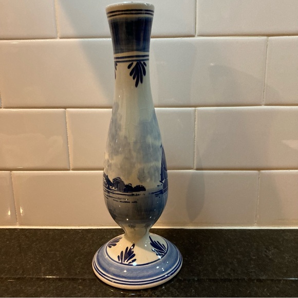 Delft Blue Vase Hand Painted - Picture 8 of 9